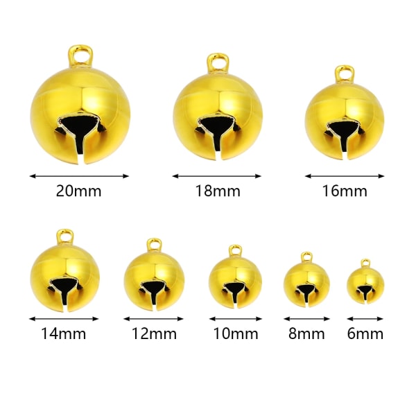 Louleur Colorful Christmas Jingle Bells Beads Pendants For Jewelry Making DIY Crafts Handmade Accessories Party Decoration