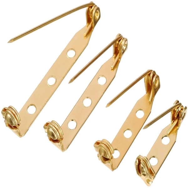 MIUSIE 50 Pcs/Lot 15 20 25 30 35 mm 40mm Brooch Clip Base Pin Safety Pin Brooch Set Blank Base For DIY Jewelry Making Supplies
