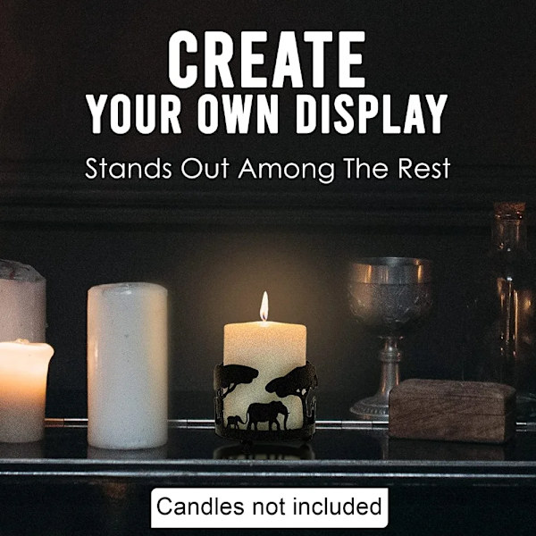 Projective Animal Graphics Creative Iron Candlestick Circular Candle Holder Corrosion-resistant Metal Aromatherapy Candle Holder