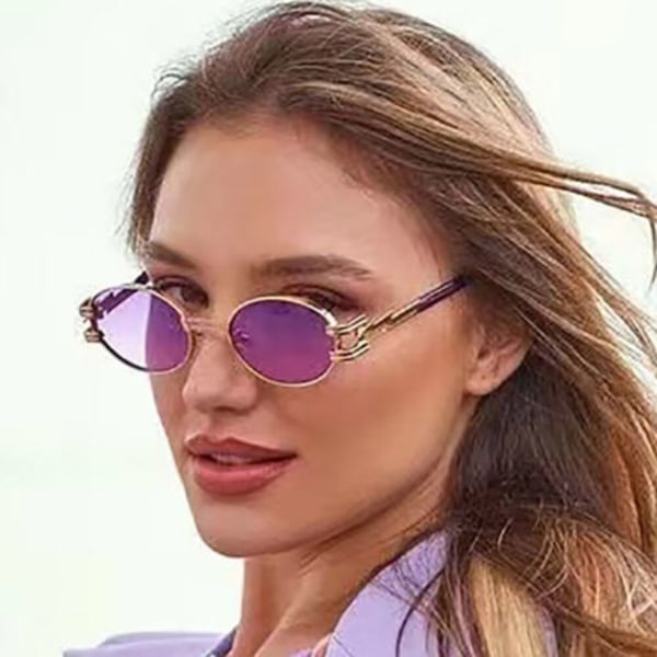 Fashion Round Sunglasses Mens Women Luxury Gold Metal Bar Hip Hop Shades Glasses