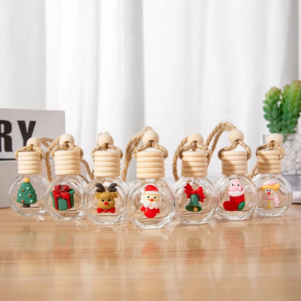 Christmas Car Pendant Christmas Fragrance Perfume Bottle Fragrance Wood Exquisite Atmosphere Accessories Gift