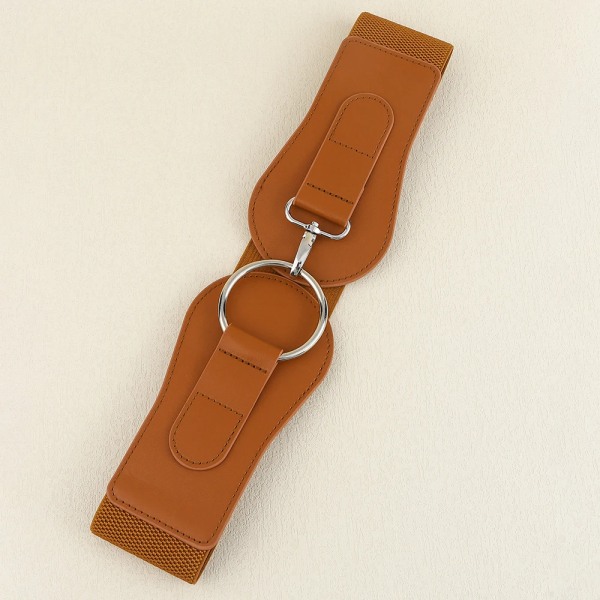 Luxury ladies wide belt elastic vintage buckle leather wide fashion wild pin buckle women's belt waist seal belt