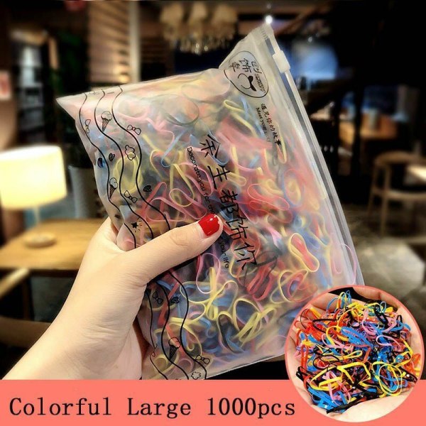 Small Rubber Bands Disposable Gum For Ponytail Holds Scrunchies Fashion 1000 Pcs