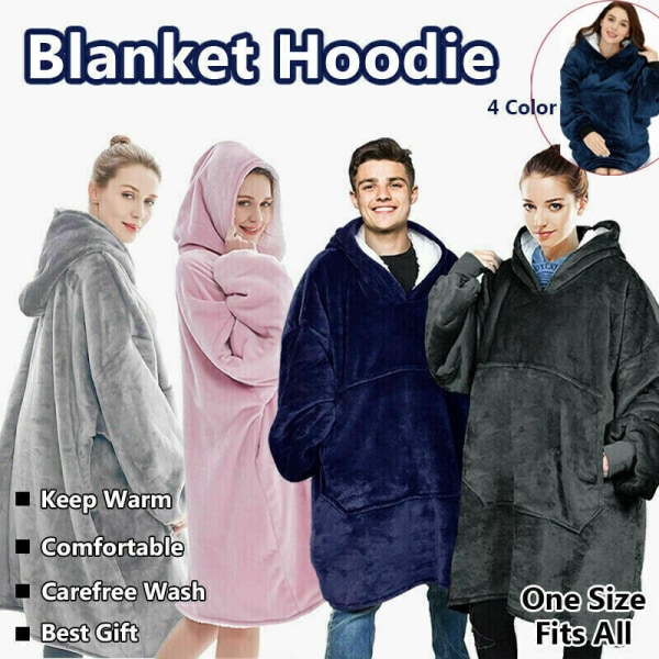 Hoodie Oversized Wearable Throw Blanket Big Long Hooded Snuggle Sweatshirt Robe