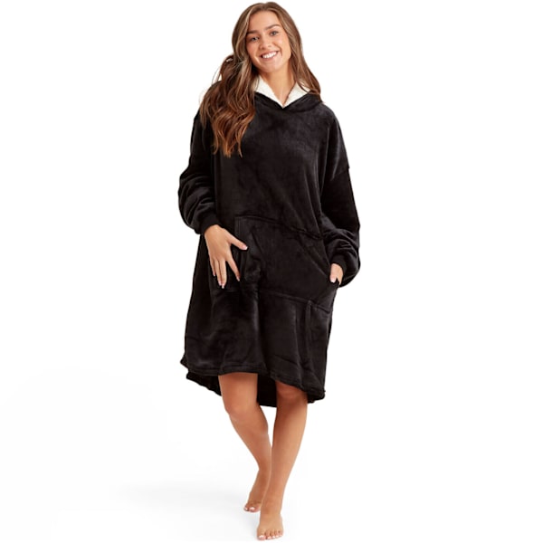 Snuggaroo Mens Womens Sherpa Soft Cosy Fleece Oversized Hoodie Wearable Blanket