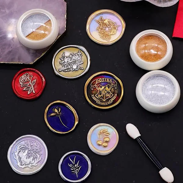 Wax Seal Stamp Decoration Powder Seal Wax Colouring Aurora Powder Retro Handmade Scrapbook Envelope Wedding Invitation Decora