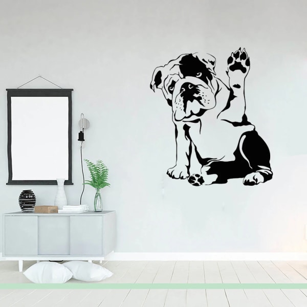 English Bulldog Dog Pet Veterinary Grooming Salon Vinyl Wall Stickers Mural Room Decal Home Decor living room Art Poster