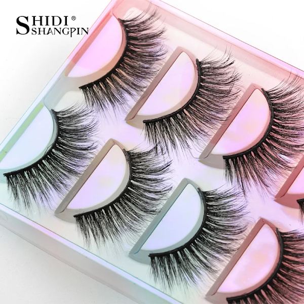 Faux Cils 3/5 Pairs False Eyelashes make up Natural Long Dramatic Halloween Eyeylash 3D Mink Lashes Tools Extension maquiagem