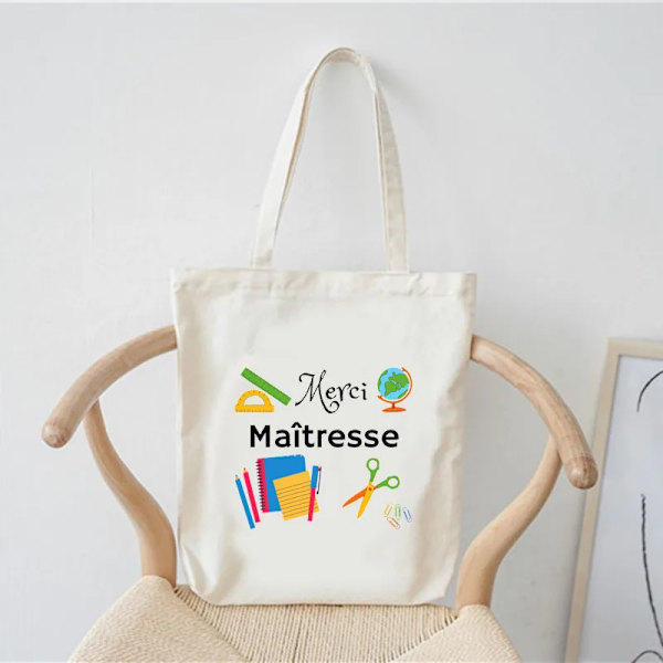 Merci Ma?tresse Print Women Canvas Shopping Bag Eco Harajuku Shoulder Bags Thank You Mistress School Bags Teacher Gift