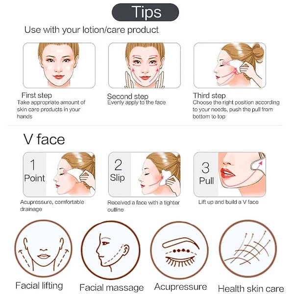 SPA Massage Gouache Scraper Facial Massager Scraping Head Back Scraper Beeswax Roller Neck Back Pressure Massage Tool Portable
