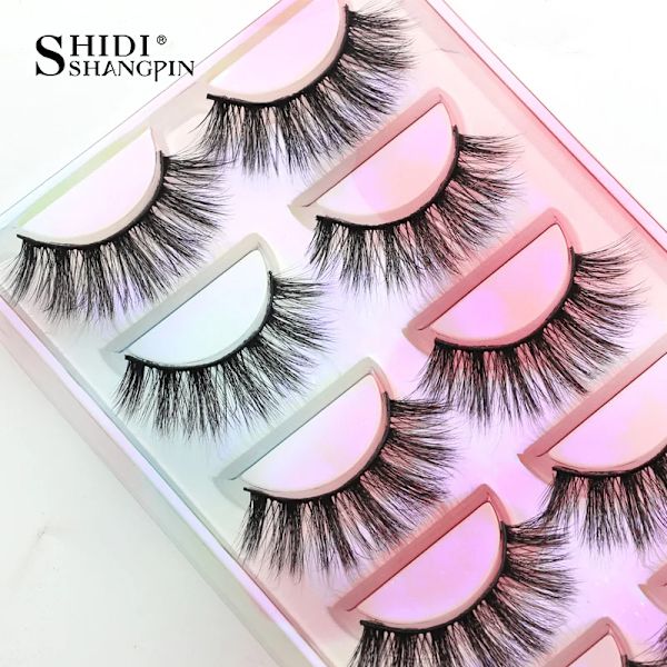 Faux Cils 3/5 Pairs False Eyelashes make up Natural Long Dramatic Halloween Eyeylash 3D Mink Lashes Tools Extension maquiagem