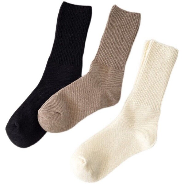 5 Pairs of women's winter simple vintage solid color stockings Academy wind hose