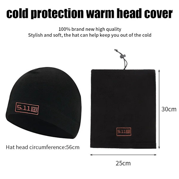 Balaclavas Vinter Anti-kall mössa Polar Fleece Tjock Värme Keps för män Kvinnor Huvudbonader Cykling Vindtät mössa Scarf