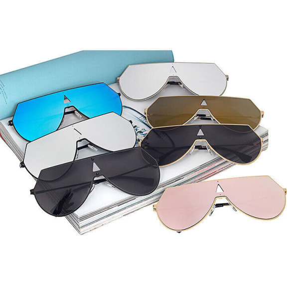 Men's Womens Sunglasses Oversized Pilot Fashion Shades Metal Personality Glasses