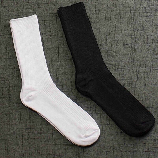 Men's business vertical stripe elastic durable cotton stockings medium hose
