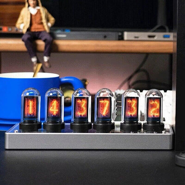 2023 New Nixie Tube Clock Micro RGB USB Musical Temp APP Control Christmas Gift