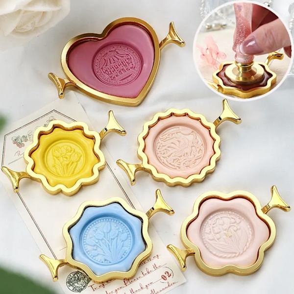 Wax Seal Stamp Shape Fixer DIY Round Hand Account Envelope Handicraft Production Fixer Holder Lacquer Seal Rings Accessories