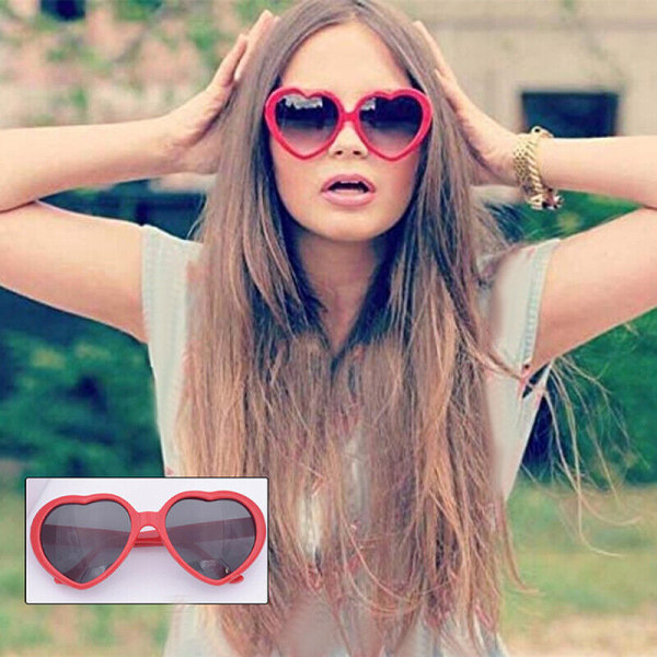 Fashion Love Heart Shape Women Sunglasses Protect Eyes Practical Unisex Eyew;WL
