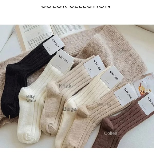 Wool Cashmere Thermal Long Sock for Women Homewear Sleeping Thicken Warm Crew Socks Women Socks Autumn Winter Calcetines Mujer