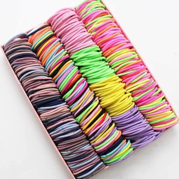 100pcs/lot 3CM Hair Accessories Girls Rubber bands Scrunchy Elastic Hair Bands