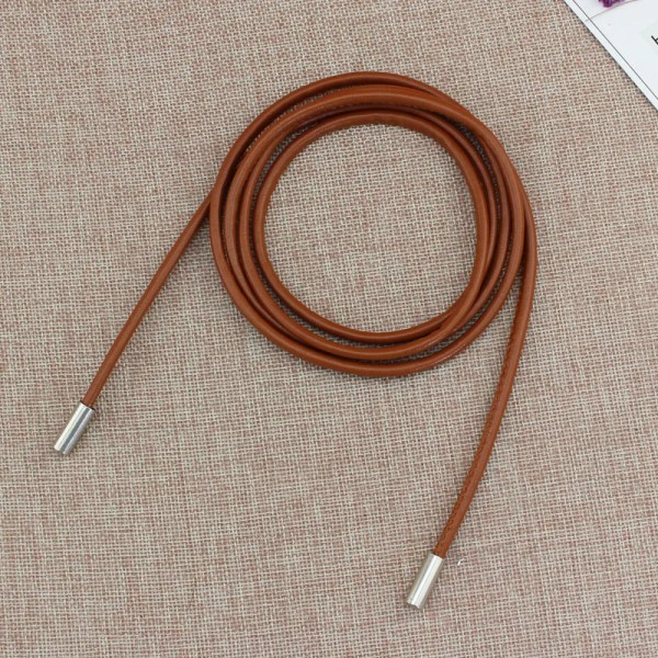 150cm Solid Simple Style High Quality Woman Dresses Thin PU Belt Female Simple Leather Party Belt Women's Ceinture Femme Travel