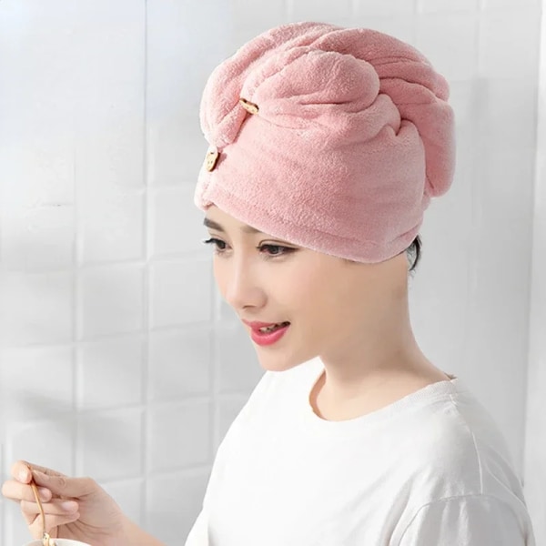 Dry Hair Hat Woman Absorbent Quick Dry Wipe Hair Towel Long Hair Cute Shower Cap Dry Hair Towel Bathroom Accessories