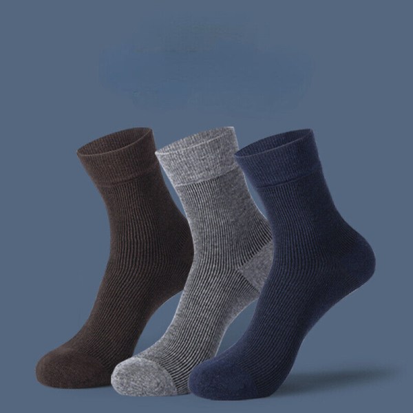 5 Pairs Cotton Odorproof Warm Solid Color Bacteriaproof Medium Tube Socks