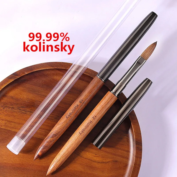 Kolinsky Acrylic Nail Brush Set 3D Pure Handmade Nail Brushes For Acrylic Application Professional Nail Art Brush