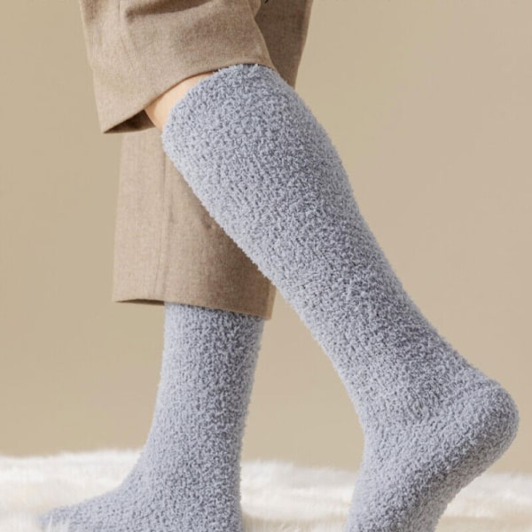 Men Fleece Long Floor Bed Socks Slipper Sleeping Warm Thicken Indoor Furry Soft