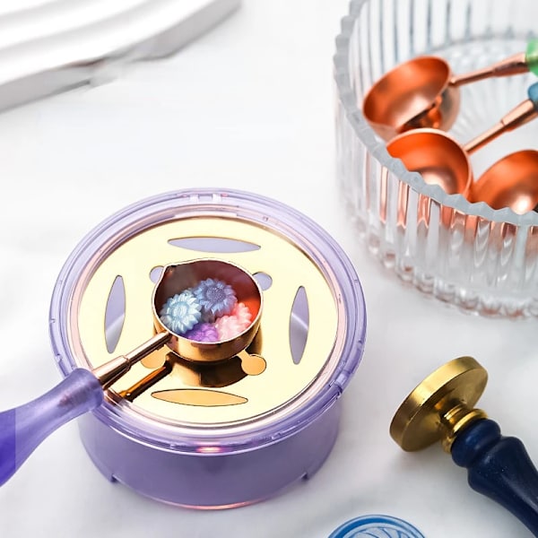 Dream Bubble Lacquer Furnace Wax Seal Stamp Lacquer Furnace Paint Seal Supplies Wax Spoon Sealing Wax Melting Pot Craft Supplies
