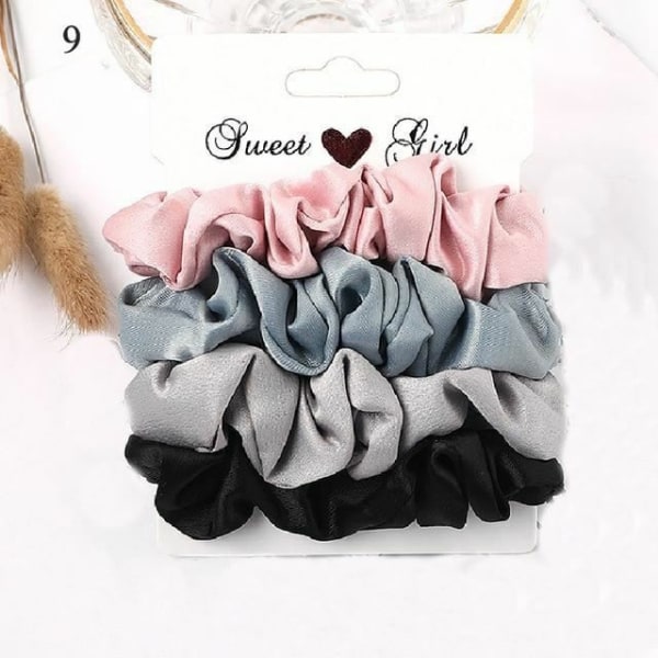 1 Set Women Scrunchies Hair Ring Hair Ties Rope Autumn Winter Ponytail Hair