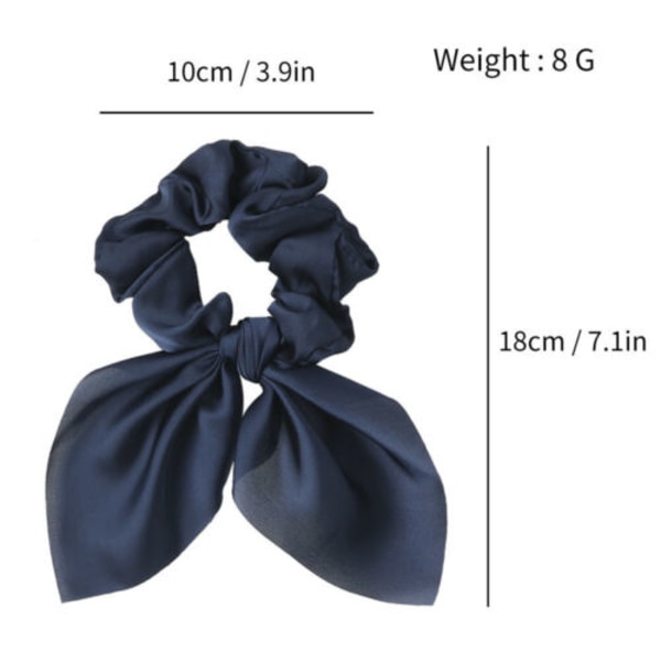 3Pcs Chiffon Hair Accessorie Ponytail Holder Scrunchies Bowknot Hair Bands Hair Ties