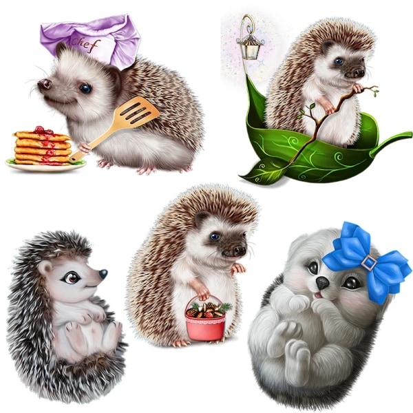 Three Ratels CX41 Lovely hand-painted small hedgehog forest animal family decoration wall sticker