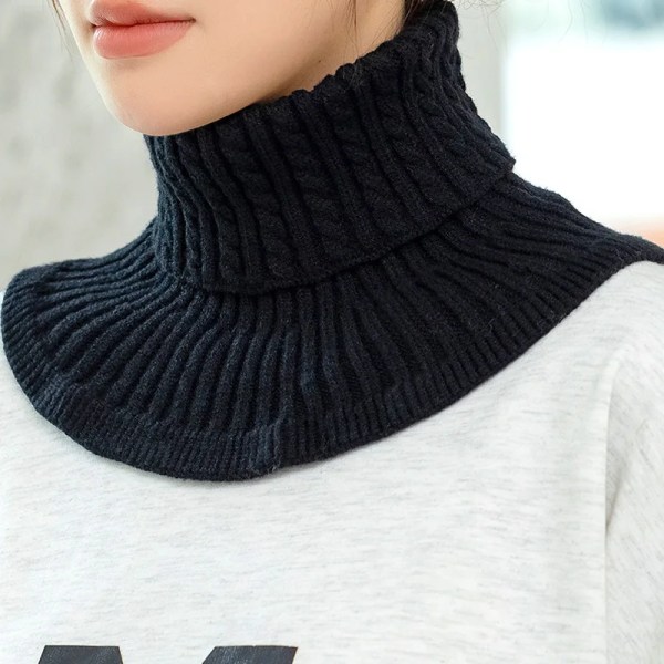 New Knitted Fake Collar Scarf Women Turtleneck Fake Collar Detachable Scarf Female Winter Windproof Warm Ruffles Wrap Scarf