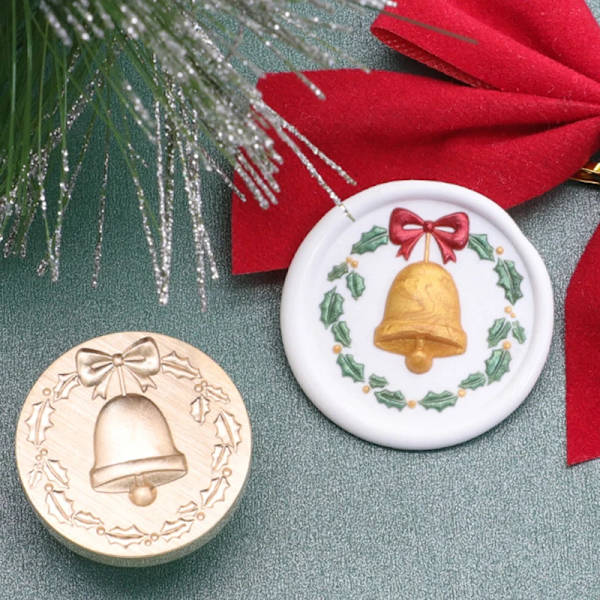 Christmas 3D Layered Stereo Wax Seal Stamps Retro  Brass Sealing Lacquer Head Tools DIY Party Invitation Envelope Gift Craft