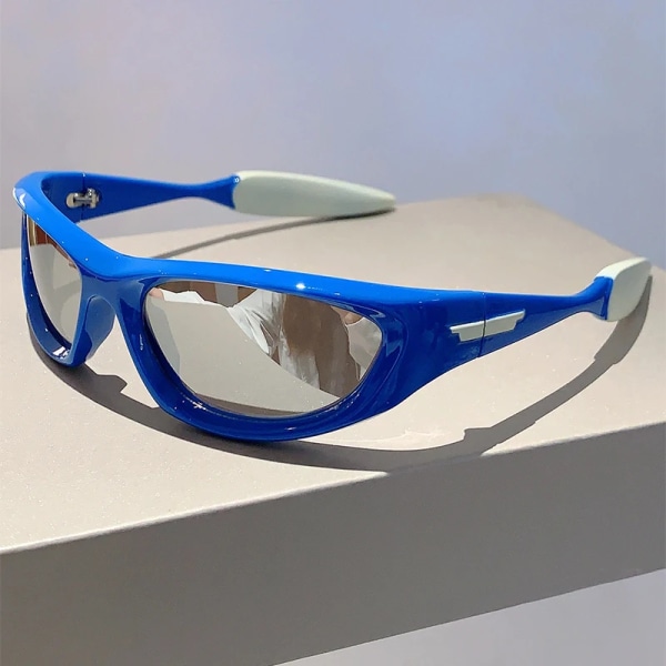 2023 New Y2k Sunglasses Men Fashion Futuristic Mirror Cycling Goggle Eyewear Ins Luxury Brand Designer UV400 Outdoor Sun Glasses