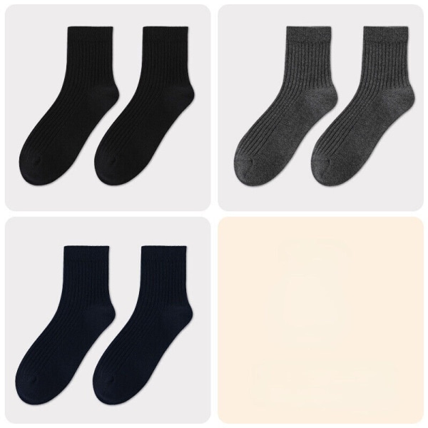 6 pairs of autumn cotton socks men's mesh breathable wicking sweat crew socks