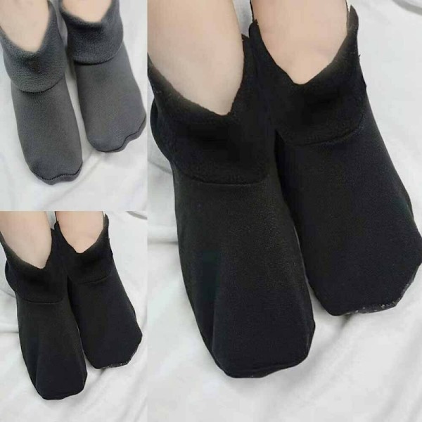 1Pair Winter Warm Soft Fleece Thick Bed Sock Non-Slip Slipper Floor Socks Indoor