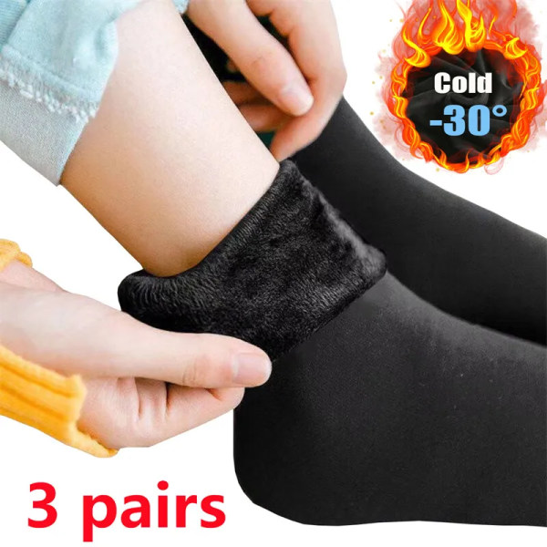 3 Pairs/Set Women Hermal Cashmere Wool Socks Winter Thicken Warm Short Socks Nylon Snow Velvet Boots Warm Floor Socks