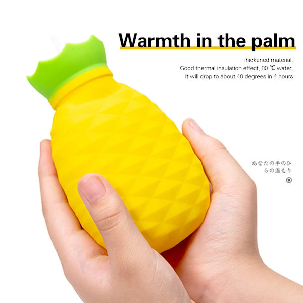 Hot Water Bottle Pineapple shape Silica Gel Portable 200ml Hand Warmer Winter Girls Warmer Heat Pack Warm Belly Instant Hot Pack