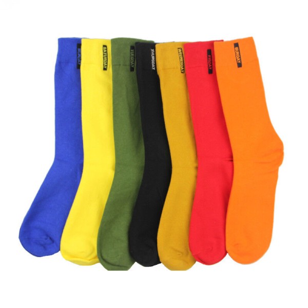 Fashion Mens Cotton Socks Solid Color British style Business Casual weekly Socks