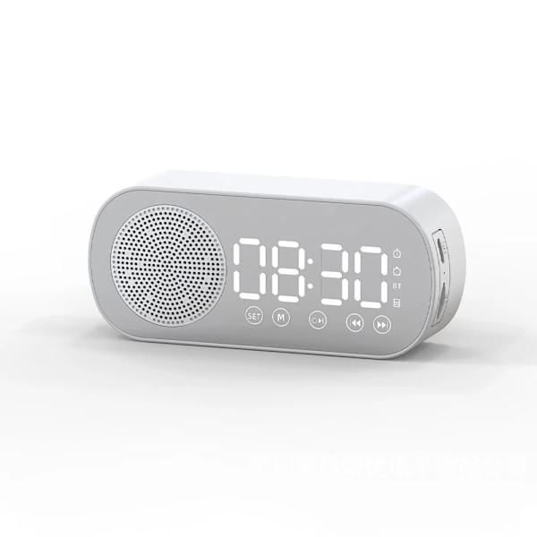 Multifunctional Wireless Bluetooth Speaker Clock Dual Alarm Support TF Card FM Radio Soundbar HIFI Music Box Soundbar