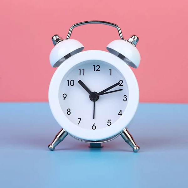 New 50mm Electronic Small Alarm Clock 2023 Creative Rabbit Ears Cute Mini Metal Alarma Despertador Table Watch Desk Clock