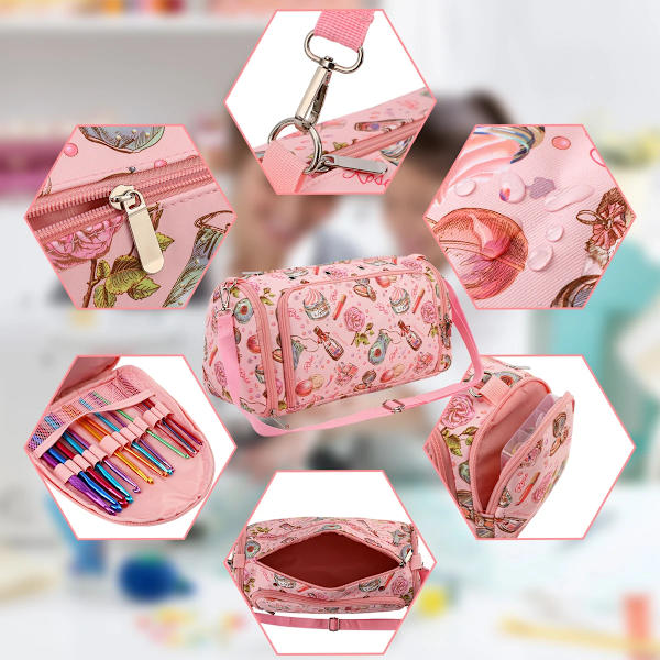 New Wool Crochet Storage Bag Diagonal Package Yarn Storage Bag Waterproof Travel Storage Bag Knitting Tote Bag for Sewing Tools