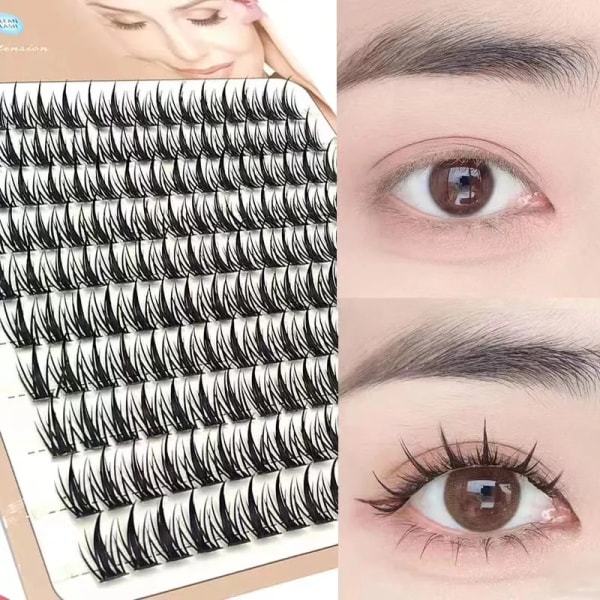 New Lashes Clusters DIY Individual Clusters Lash Extension Natural Lashes Soft Ribbon Segmented False Bundles Eyelashes Hotting