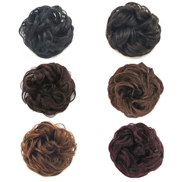 Natural Extensions Bobble Curly Messy Hair Bun Piece Updo Scrunchie Fake
