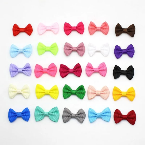 50PCS 35*25mm Satin Ribbon Bows tie Decoration Packages Gift Wrapping Small Bowknot Flower DIY Bows For Craft Wedding Bow