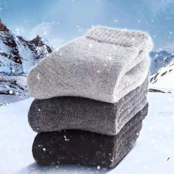 1 Pairs Winter Warm Women Socks Merino Wool Men Super Thicker Solid  Against Cold Thermal Plush Thick Snow Terry Socks