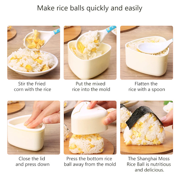 1PCS/Set Sushi Mold Sushi Maker Onigiri Rice Ball Food Press Triangular Sushi Maker Mold Japanese Bento Kitchen Gadget Sets