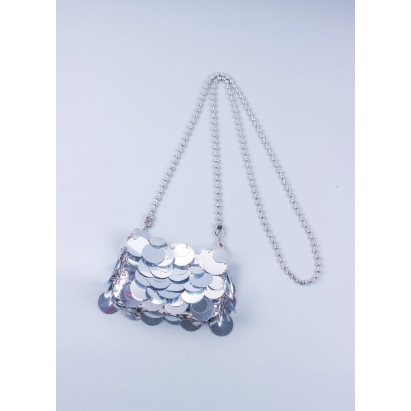 Bag 2023 New Network Red Same Style Women's Bag Mobile Phone Bag Chain Shiny Slice Bling One Shoulder Crossbody Bag Small Bag